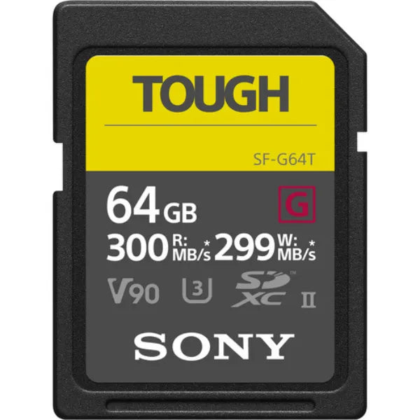 Sony SF-G Series Tough SDXC UHS-II Up to 300MB Memory Card – 64GB