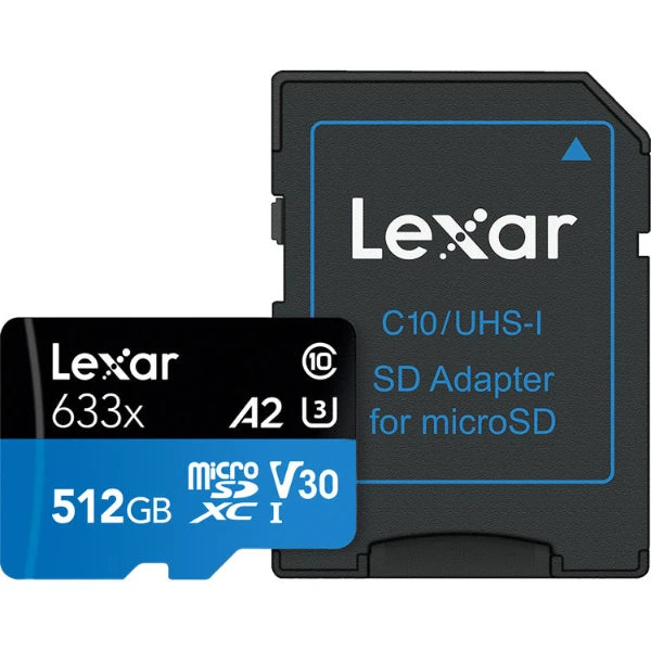 Lexar High Performance Micro SD Memory Card with Adapter, 100MB/S