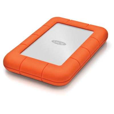 محرك الأقراص الصلبة الخارجي الصغير من Lacie Rugged بسعة 2 تيرابايت - برتقالي 