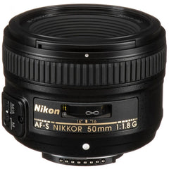 Nikon AF-S NIKKOR 50mm f/1.8G Camera Lens – Black