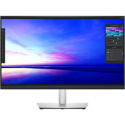 شاشة ديل مستعملة مقاس 27 بوصة بدقة 4K UHD، وإطار IPS فائق النحافة، ومنفذ USB-C، وUSB 3.2، وHDMI، وDisplayPort، وVESA - باللون الأسود