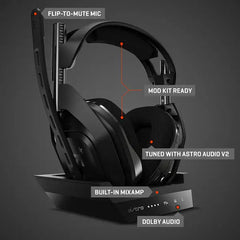 Astro Gaming A50 Wireless Dolby Atmos Over-the-Ear Headphones for PlayStation 5 and PlayStation 4 with Base Station - Black Price in Dubai