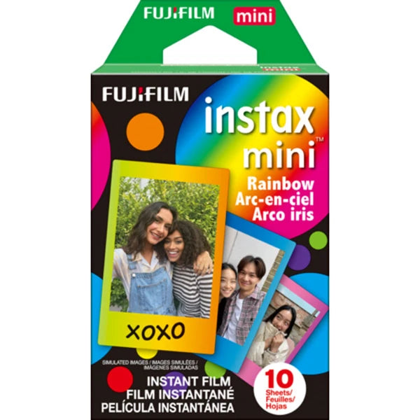 Fujifilm Instax Mini Rainbow Instant Film – 10 Sheets for Instax Mini Cameras