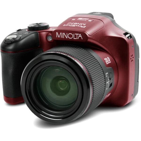 Minolta MN67Z 20 Mega Pixel Digital Camera 67x Optical Zoom Lens, 4x Digital Zoom – Red