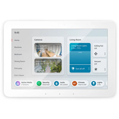 Used Amazon Echo Hub Smart Home Control Panel with Alexa – White
