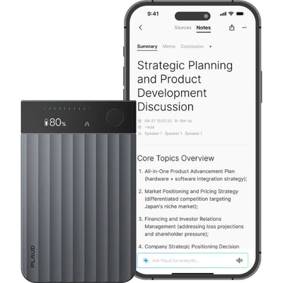 Plaud Note Pro AI Voice Recorder 64GB with Black Magnetic Case