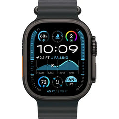 Apple Ultra 2 49MM (GPS) Smart Watch Titanium Case with Ocean Band – Black Ocean