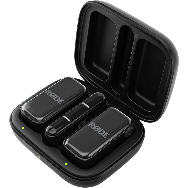 Rode Wireless Micro Compact Wireless Microphone Kit, 2 Transmitters & 1 USB-C Receiver Plug-and-Play Audio Recording – Black