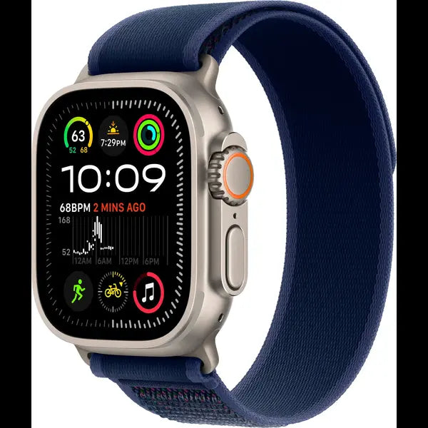 ساعة Apple Ultra 2 الذكية (GPS) مقاس 49 مم بهيكل من التيتانيوم مع حلقة