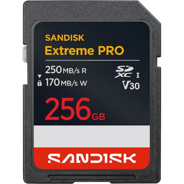 SanDisk Extreme PRO SDXC UHS-I 256GB Memory Card – 250MB/s