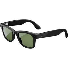 Ray-Ban Meta - Wayfarer Smart Glasses (Size 50) with Meta AI, Audio, Photo, Video Compatibility - Green Lenses - Shiny Black