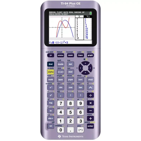 Used Texas Instruments Ti-84 Plus CE Python Enhanced Graphing Software Calculator