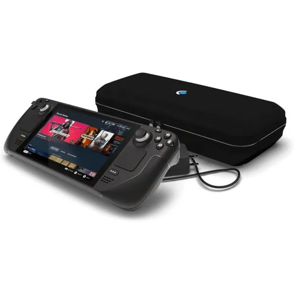 وحدة تحكم Valve Console Steam Deck OLED Handheld Gaming مع محول (V004497-00) سعة 512 جيجابايت - أسود