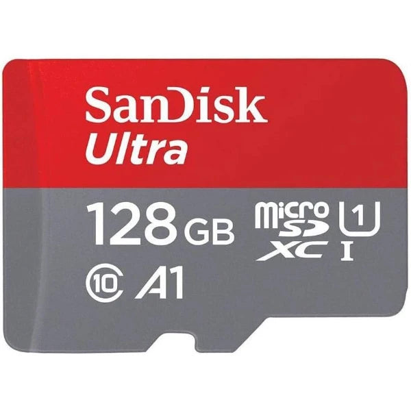 SanDisk Ultra Plus microSD Memory Card 128GB, 100MB/s, Includes SD Adapter