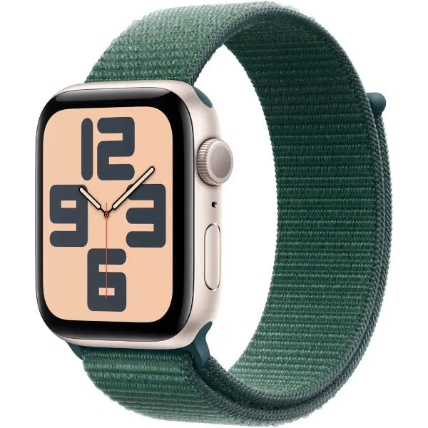 Apple Se (2nd Gen) (2024) 44mm Smart Watch Aluminum Case with Ink Sport Loop