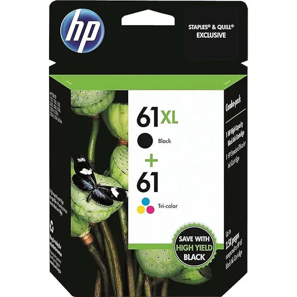 HP 61 XL / 61 Ink Cartridge (2 Pack) – Black / Tri Color