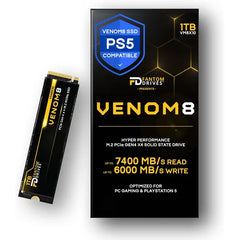 Fantom Drives Venom8 Hyper Performance NVMe PCIe Gen 4x4 M.2 Internal SSD 1TB