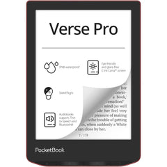 PocketBook Verse Pro 6-Inch E-Ink E-Reader, HD Touchscreen, Bluetooth Audio, Adjustable SmartLight