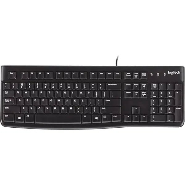 Logitech K120 Plug and Play Wired USB Keyboard – Black