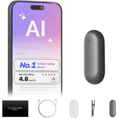 Plaud NotePin Wearable AI Voice Recorder 64GB – Smart Noise-Cancelling Audio Recorder –  Cosmic Gray