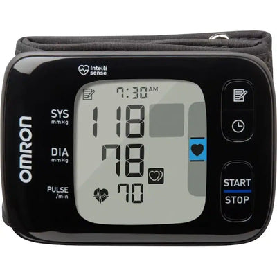 Used Omron 7 Series Wireless Wrist Blood Pressure Monitor Compact Digital BP Cuff