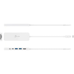 j5create USB-C Multi-Port Hub for Laptops & Tablets with 60W Power Delivery