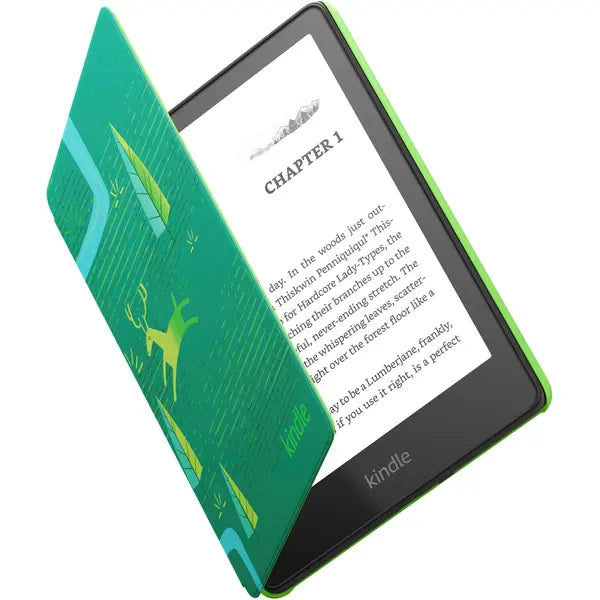 Amazon Kindle Paperwhite Kids E-Reader (11th Gen) with Emerald Forest Friendly Cover 16GB – Black