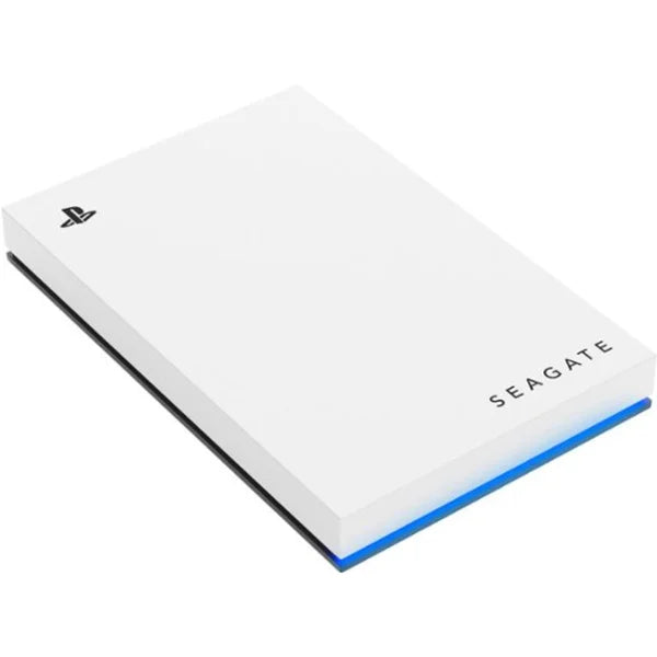 Seagate Game Drive for PlayStation Cons 2TB External Portable Hard Drive with Blue LED Lighting - White