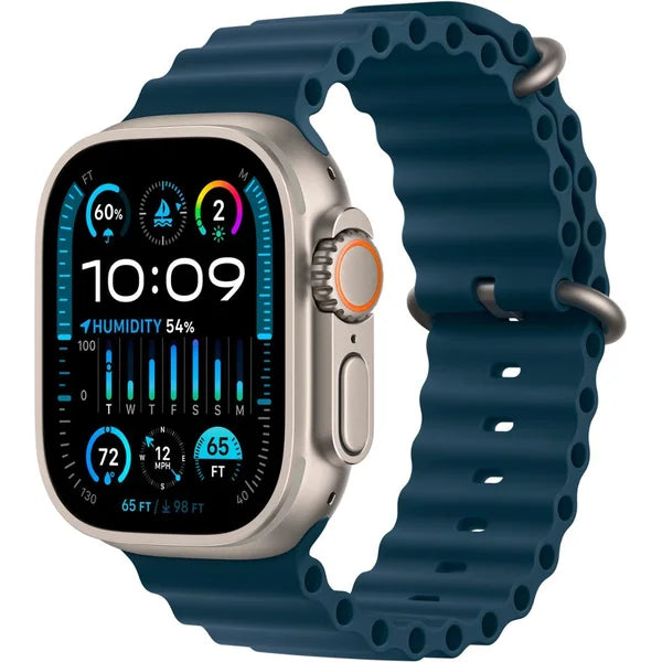 Apple Ultra 2 49MM (GPS) Smart Watch Titanium Case with Ocean Band – Blue Ocean