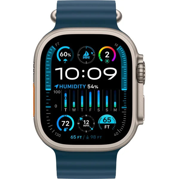 Apple Ultra 2 49MM (GPS) Smart Watch Titanium Case with Ocean Band – Blue Ocean