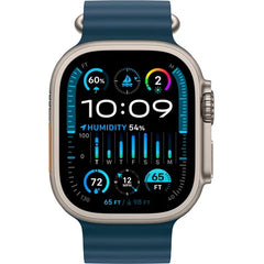 Apple Ultra 2 49MM (GPS) Smart Watch Titanium Case with Ocean Band – Blue Ocean