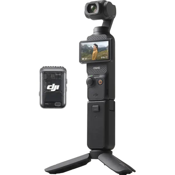 DJI Osmo Pocket 3 Creator Combo 3-Axis Stabilized 4K Handheld Camera with Rotatable – Gray