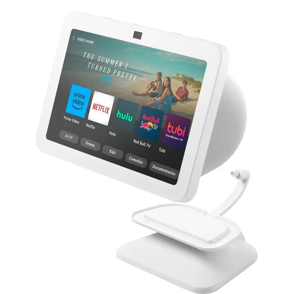 Used Amazon Adjustable Stand for Echo Show 8 (3rd Gen) with USB-C Charging Port - White