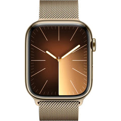 Apple Series 9 45mm (GPS) Smart Watch Stainless Steel Case with Gold Milanese Loop – Gold