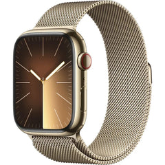 Apple Series 9 45mm (GPS) Smart Watch Stainless Steel Case with Gold Milanese Loop – Gold