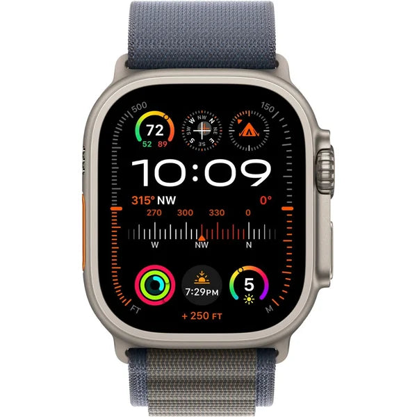 Apple Ultra 2 49mm Smart Watch Titanium Case with Blue Alpine Loop