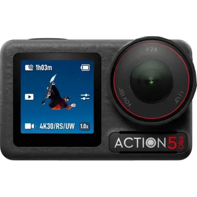 مجموعة قياسية لكاميرا DJI Osmo Action 5 Pro 4K Action Camera المستعملة - باللون الأسود 