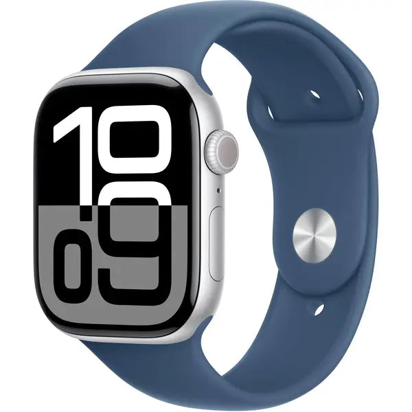 Apple Series 10 46mm (GPS) Smart Watch Aluminum Case with Sport Band - Denim