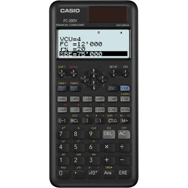Casio FC-200V 2nd Edition – Financial Calculator for Business & Students