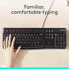 Logitech K120 Plug and Play Wired USB Keyboard – Black