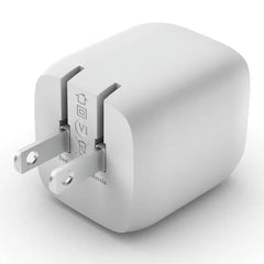 Belkin 45W Dual USB-C Wall Charger Fast Charging Power Delivery 3.0 w/ GaN Technology for iPad, iPad Pro, MacBook, Galaxy S23, & More - White