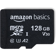 Amazon Basics MicroSDXC 128GB Memory Card with SD Adapter – 100MB/s High Speed