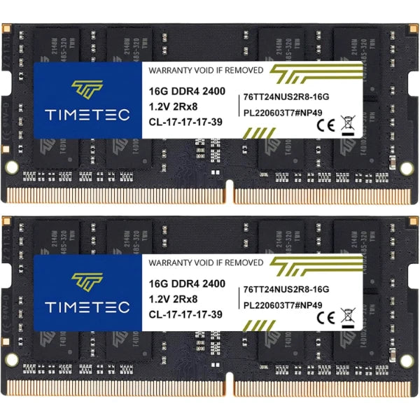 Timetec 32GB Kit (2x16GB) DDR4 2400MHz Sodium Laptop RAM 260-Pin 1.2V CL17