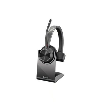 HP Poly Voyager 4310 UC Wireless Monaural Headset + BT700 USB-A Adapter & Charging Stand