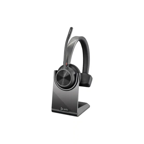 HP Poly Voyager 4310 UC Wireless Monaural Headset + BT700 USB-A Adapter & Charging Stand