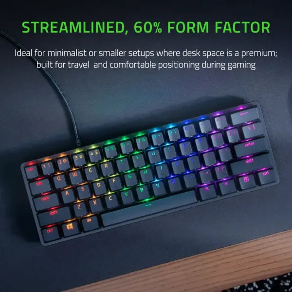 Razer Huntsman Mini 60% Wired Optical Linear Switch Gaming Keyboard with Chroma RGB Backlighting - Black
