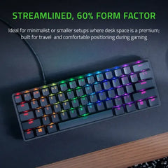 Razer Huntsman Mini 60% Wired Optical Linear Switch Gaming Keyboard with Chroma RGB Backlighting - Black