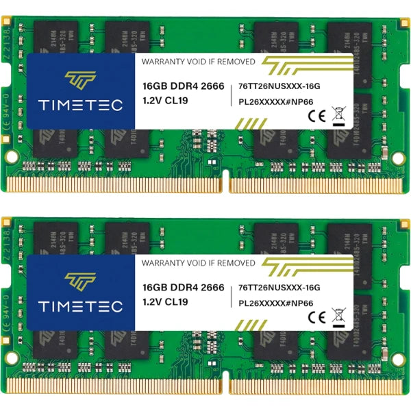 Timetec Premium 32GB DDR4 2666MHz SO-DIMM Laptop RAM Kit – 2×16GB CL19