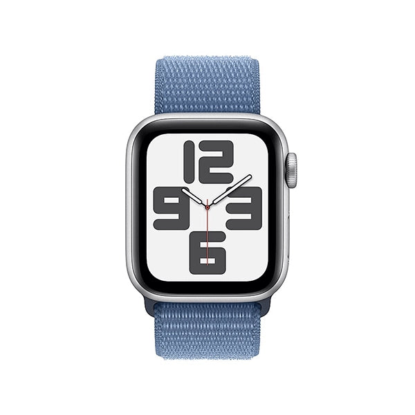 Apple Watch SE (2nd Gen) GPS, 40mm Silver Aluminum Case with Winter Blue Sport Loop