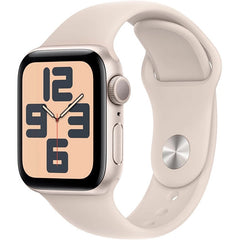 Apple Se (2nd Gen) (GPS) 40mm Smart Watch Aluminum Case with Sport Band – Starlight